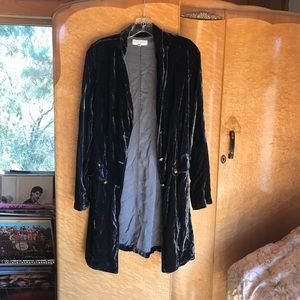 Theodore Beverly Hills vintage Blue/grey velvet coat. Mint Condition.